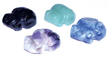 (Set of 12) 15mm Frog Various Stones