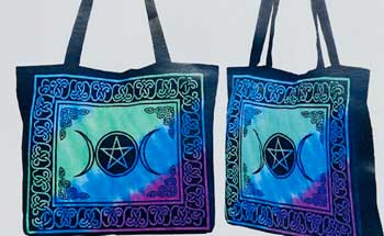 15.7x17.7 Triple Moon Tote Bag