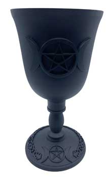 7 5/8" Triple Moon & Pentagram Chalice