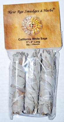 Set of 3 White Sage Smudge Sticks 3-4"