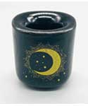Moon & Star Black Ceramic Holder