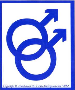 Male/Male Small Bumper Sticker