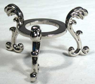 Silver Plated Flower Gazing Ball Holder