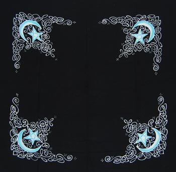 Celtic Moon Altar Cloth or Scarf 36"x 36"
