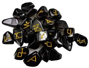Black Tourmaline Rune Set