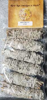 Set of 6 White sage Smudge Sticks